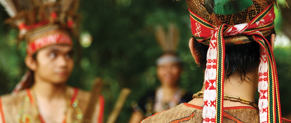 Indiginous tribal costume, Sarawak, Malaysia